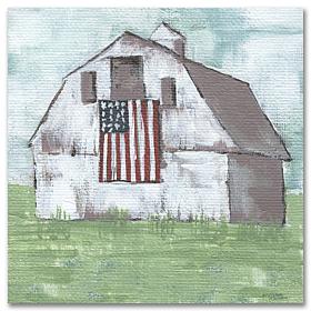 Courtside Market Old Glory or The Barn Canvas Wall Art - 24" x 24"