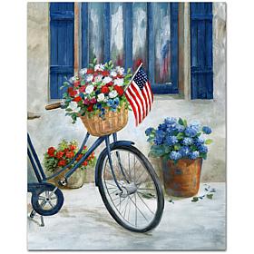 Courtside Market Patriot Bike II Canvas Wall Art - 20" x 24"