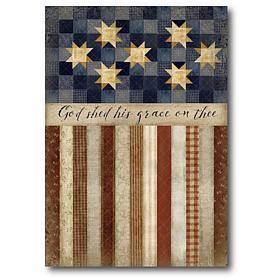 Courtside Market Patriotic Quilted Canvas Wall Art - 16" x 20"