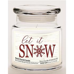 Courtside Market Soy Candle w/ Essential Oils + Glass Lid- Let it Snow