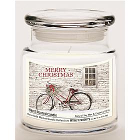 Courtside Market Soy Candle w/ Essential Oils + Lid - Merry Christmas