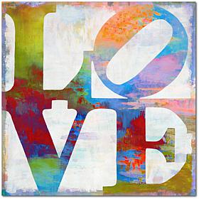Courtside Market Staked love 30x30 Canvas Wall Art