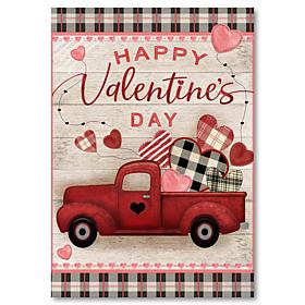 Courtside Market Truck Happy Valentines Day 18x26 Canvas Wall Art