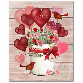 Courtside Market Valentine Bucket 30x40 Canvas Wall Art