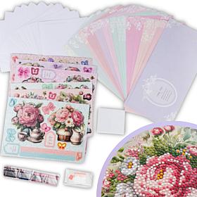 Craft Buddy Crystal Art Vintage Floral Card Set