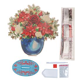 Craft Buddy Crystal Art Wooden Floral Vase Decoration