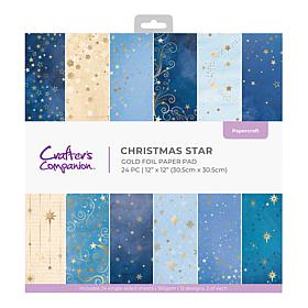 Crafter's Companion 12x12 Xmas Star Foil Paper Pad