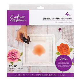 Crafter's Companion 4-Piece Stencil and Stamp Platform