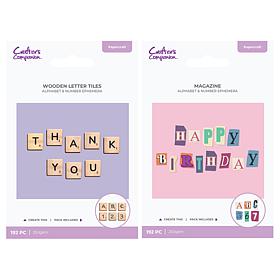 Crafter's Companion Alphabet Ephemera Tiles