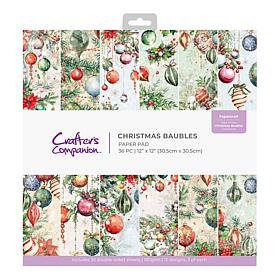 Crafter's Companion Christmas Baubles 12" x 12" Paper Pad
