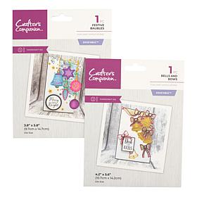 Crafter's Companion Christmas Baubles Corner Edge'able Dies - Set of 2