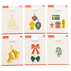 Crafter's Companion Christmas Embellishment Dies - Set of 6