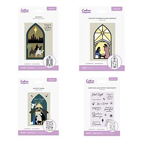 Crafter's Companion Church Window Stamp & Die Set - Christmas
