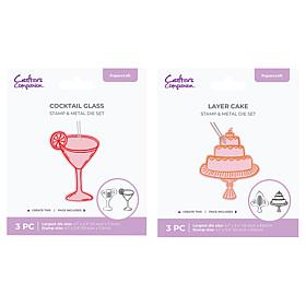 Crafter's Companion Cocktail & Cake Stamp Die Kit