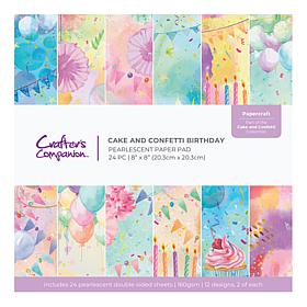 Crafter's Companion Confetti & Cake 8" x 8" Paper Pad 