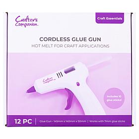 Crafter's Companion Cordless Glue Gun and 10 Glue Sticks