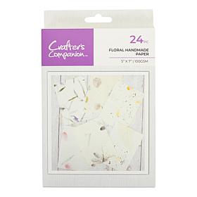 Crafter's Companion Floral Handmade Paper - 24 Sheets