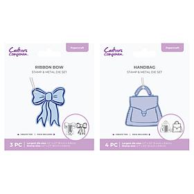 Crafter's Companion Handbag & Bow Stamp Die Kit 