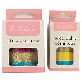 Crafter's Companion Holographic and Glitter Washi Tape Set - 10 Rolls