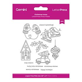 Crafter's Companion LetterPress Press Plates - Christmas Icon