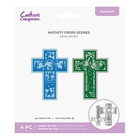 Crafter's Companion Nativity Cross Metal Die Set
