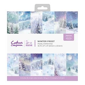 Crafter's Companion Sara Signature Winter Frost Pearl Paper Pad (8x8")