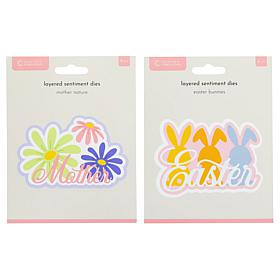 Crafter's Companion Spring Layered Sentiment Dies