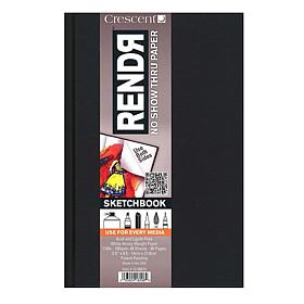 CRESCENT RendR No Show-Thru Hardbound Sketchbook 48 Sheets 8.5" x 11"