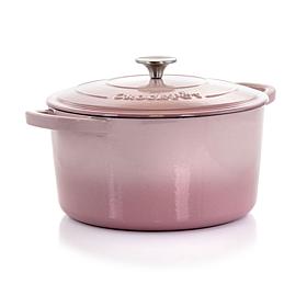Crock-Pot Artisan 2pc 7Qt Enameled Cast Iron Dutch Oven in Blush Pink
