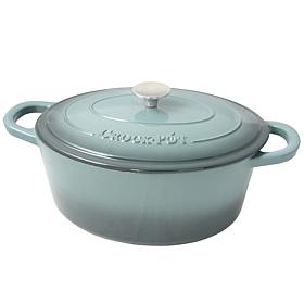 Crock Pot Zesty Flavors 7 Quart Enameled Cast Iron Oval Dutch Oven ...