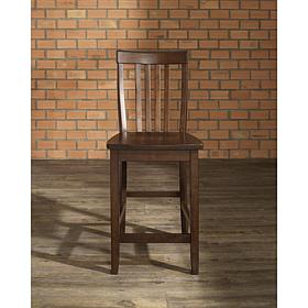 Crosley Furniture School House 2-piece 24" Bar Stool Set - Mahogany