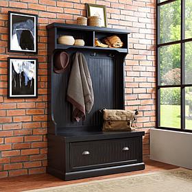 Crosley Furniture Seaside Hall Tree - Distressed Black