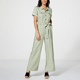 Curations x Sarah Anderson Belted Utility Jumpsuit