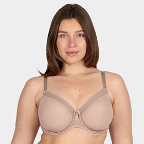 Curvy Couture Sheer Mesh Full Coverage Unlined Underwire Bra