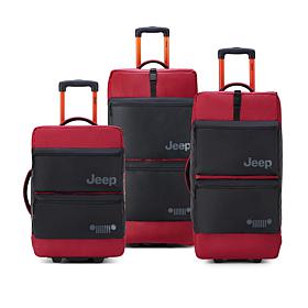 Delsey Paris Jeep JSOO6B 3-Piece Rolling Duffel Bag Set