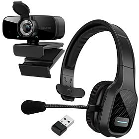 Delton 20X Pro Wireless Computer Headset and Webcam Bundle