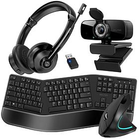 Delton 30X Work Anywhere Ergonomic 4pc PC Remote Work Accessory Bundle