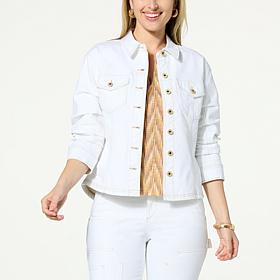 Democracy 3/4 Ruched Sleeve Button-Up Shirt Jacket