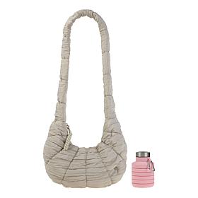 Denise Austin Everywhere Hobo with Water Bottle Charm