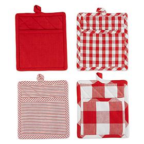 Design Imports 4-piece Assorted Check Potholder Set