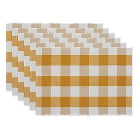 Design Imports Buffalo Check Placemats 6-pack