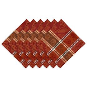 Design Imports Harvest Botanical Jacquard Napkins Set of 6