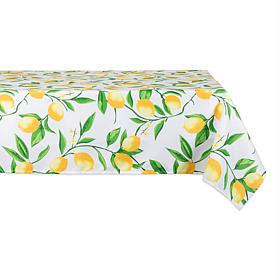 Design Imports Lemon Bliss Print Outdoor Tablecloth - 60" x 120"