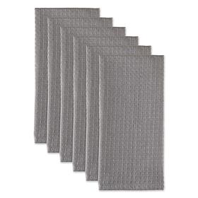 Design Imports Recycled Cotton Waffle Kitchen Towels 6-pack