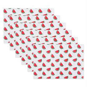 Design Imports Set of 6 Watermelon Print Outdoor Placemats