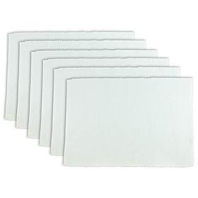Design Imports Solid Ribbed Placemats 6-pack
