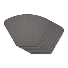 Design Imports Tweed Placemats for Round Tables - Set of 6
