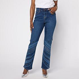 DG2 by Diane Gilman Americana Embroidered Bootcut Jean