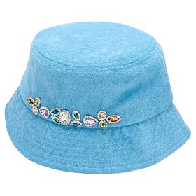 DG2 by Diane Gilman Bejeweled Terrycloth Bucket Hat