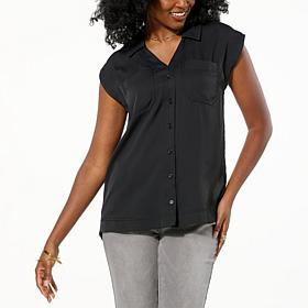 DG2 by Diane Gilman CDC Sleeveless Button Down Top